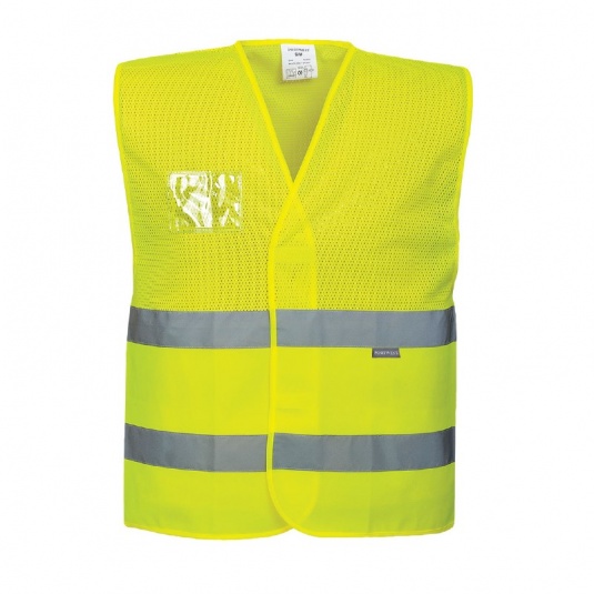 Portwest C494 Hi-Vis Yellow Half Mesh Vest